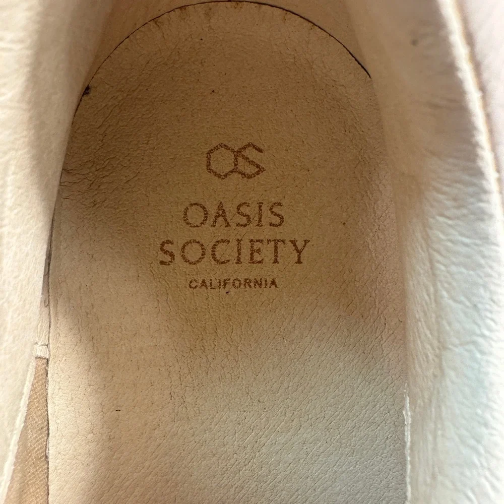 Oasis Society Chunky Sneakers Beige Suede‎ Leather Casual Retro Shoes Size 10